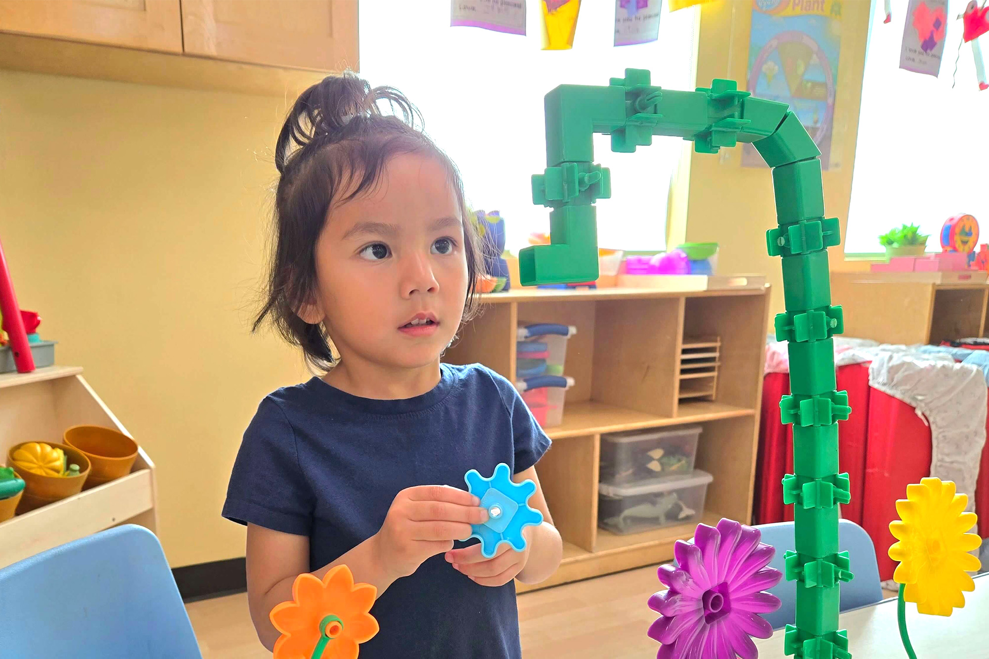 Children education activities at a PreK classroom